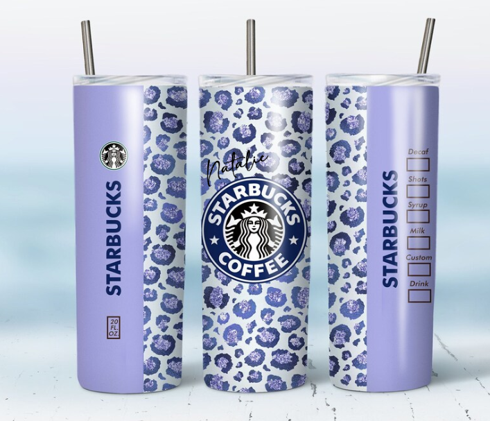 Purple Leopard Starbucks Tumbler – Orchard Creek Designs
