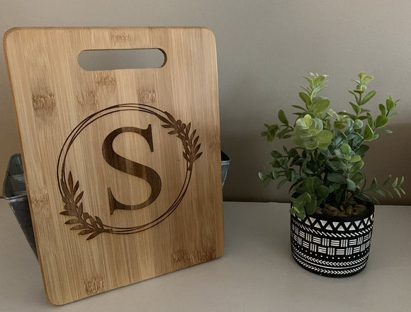 Initial Engraved Cutting Board