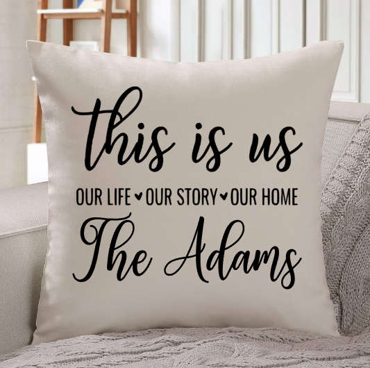 This is Us Last Name Family Pillow