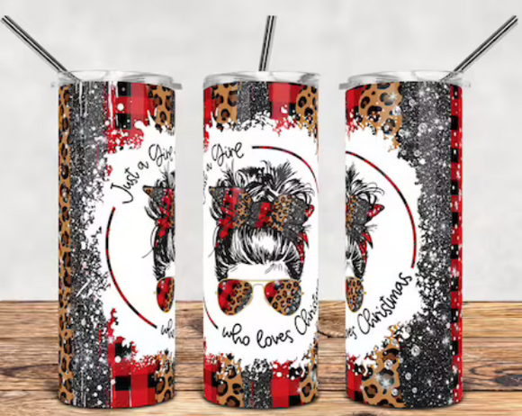Just a Girl Who Loves Christmas Tumbler – Orchard Creek Designs